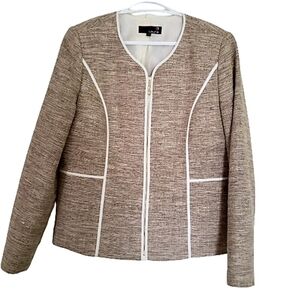 laura jacket zipper front chic lined size 14